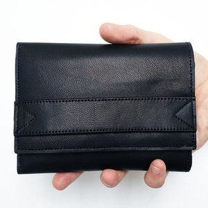 Handmade Fine Leather Wallet, Unisex, Black